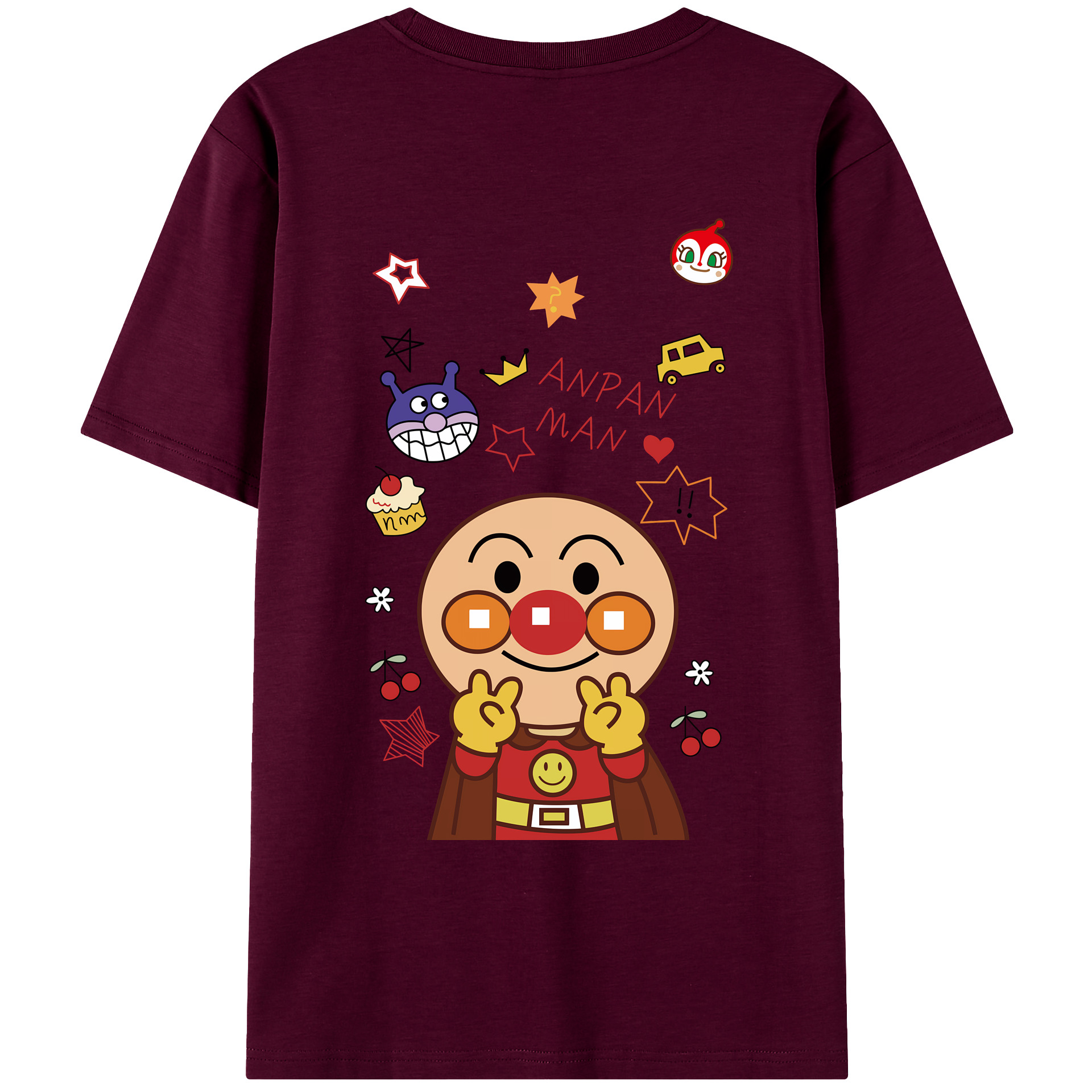 （画像用） アンパンマン Anpanman レディース半袖Tシャツ(バックプリント)